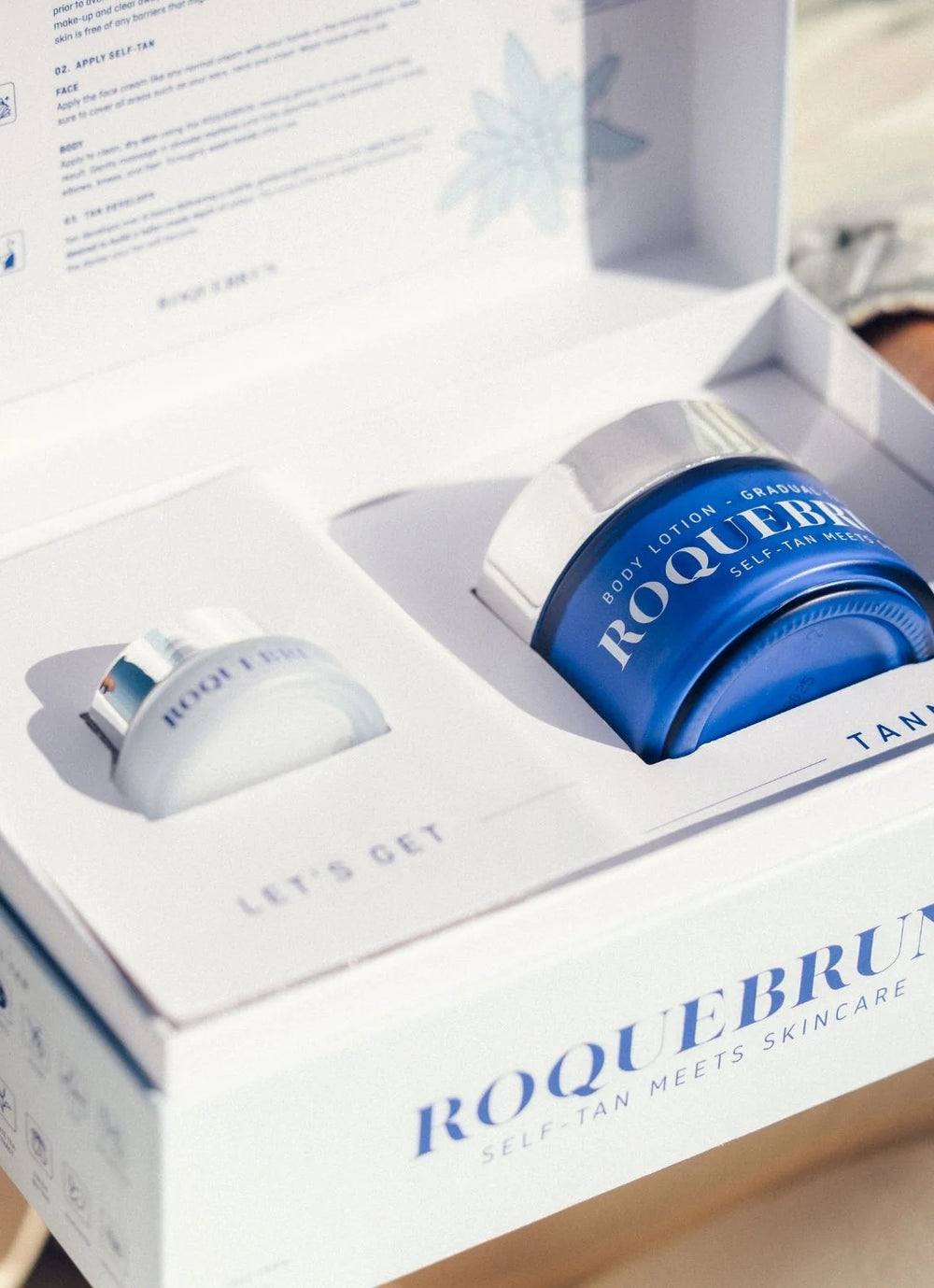 ROQUEBRUN FESTIVE: TAN OUT OF TEN: gradual tan mini's 15ml+100ml