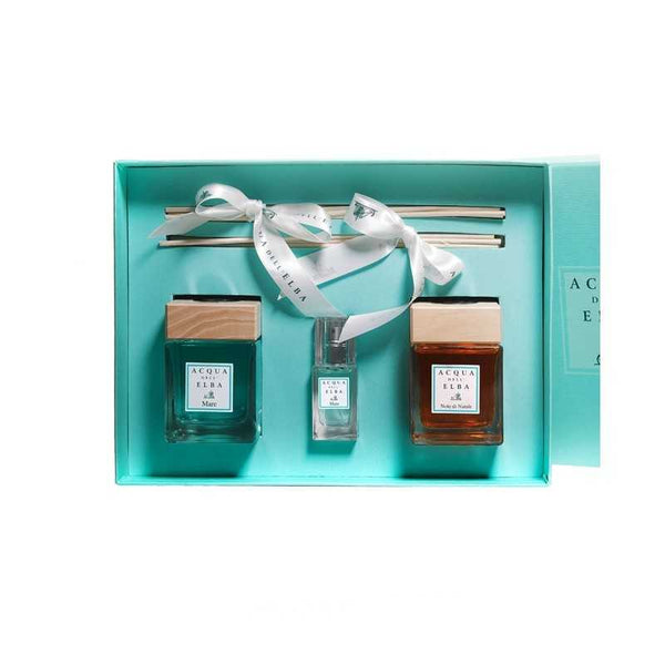 Acqua Dell'Elba Gift Box geurstokjes Note di Natale & Brezza di Mare en roomspray Note di Natale