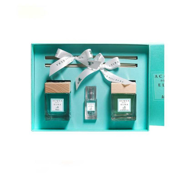 Acqua Dell'Elba Gift Box fragrance sticks Mare &amp; Casa dei Mandarini and room spray Mare